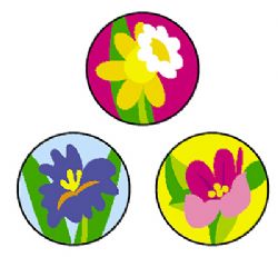 Spring Flowers Superspots Incentive Chart Stickers